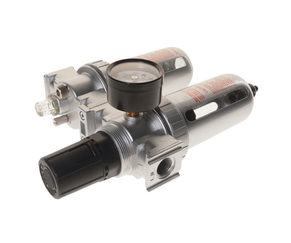 Блок подготовки воздуха JTC JW0889-803 (лубрикатор, осушитель, 3/8", пластик. переключ., 150PSI, 2500 л/мин, 125 мл)