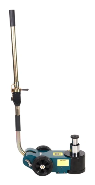 Домкрат подкатной пневмогидравлический двухштоковый с регулируемой рукояткой 30т/15т (высота подхвата - 150мм, высота подъема: 30т - 343мм, 15т - 409м