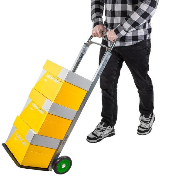 Тележка ручная складная с телескопической ручкой (г/п90кг,395х410х1080мм-в разложенном полож.,355х240-рабочая площадка, 150мм-Ø колес)