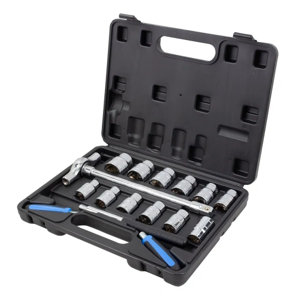 Набор инструментов с Т-образной трещоткой,17 пр.1/2''(6гр.)(8,10,12-17,19,21,22,24мм)