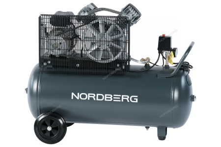 Компрессор поршневой с ременной передачей NORDBERG NCP100/360A (380В, ресив. 100л, 420л/мин)