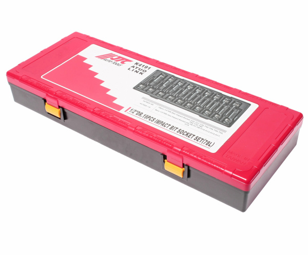 Набор головок торцевых ударных JTC K4191 (1/2", TORX, HEX, 19 предметов в кейсе)