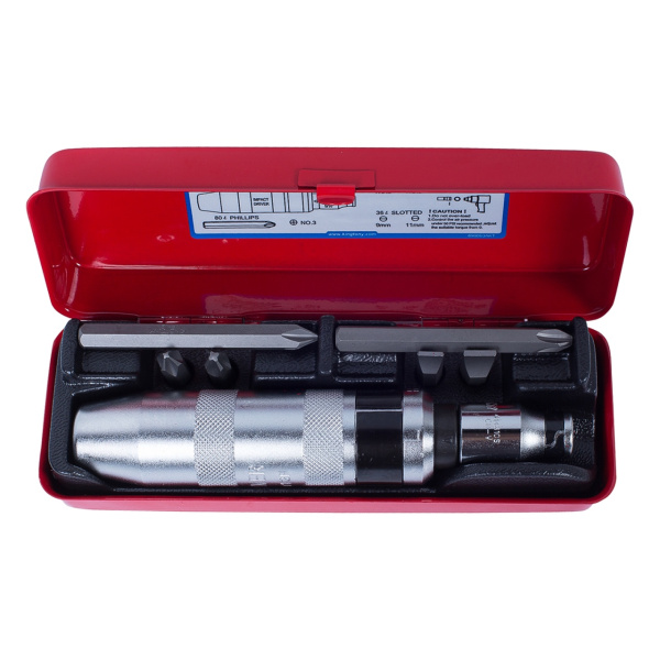 Отвертка ударная с принадлежностями KING TONY 4108FR (5/16", 8 предметов)