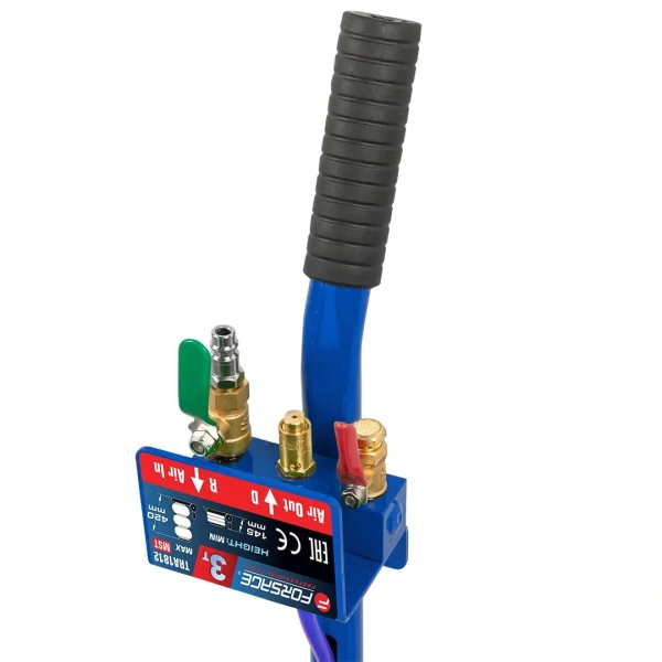 Домкрат подкатной пневматический 3т(h min 145мм, h max 420мм, 3 подушки, Ø270мм)