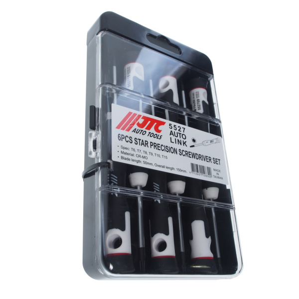 Набор отверток прецизионных JTC 5527 (T6-Т10, T15, L=150 мм, 6 предметов)