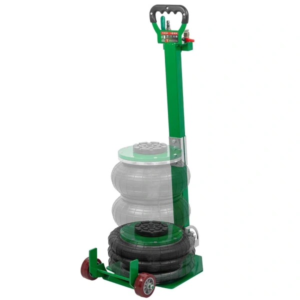 Домкрат подкатной пневматический 3т (4-8bar, h min 135мм, h max 400мм, 3 подушки, Ø250мм)