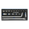 Набор головок NORDBERG 2496018T, 1/2" в ложементе, 18 предметов для тележки