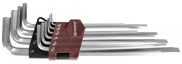 Набор ключей торцевых шестигранных удлиненных дюймовых H1/16"-H3/8" Thorvik HKIL10S