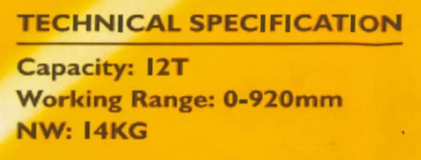 Пресс гидравлический с манометром напольный 12т, (раб. высота 10-920мм, раб. ширина: 500мм, ход штока:175мм)
