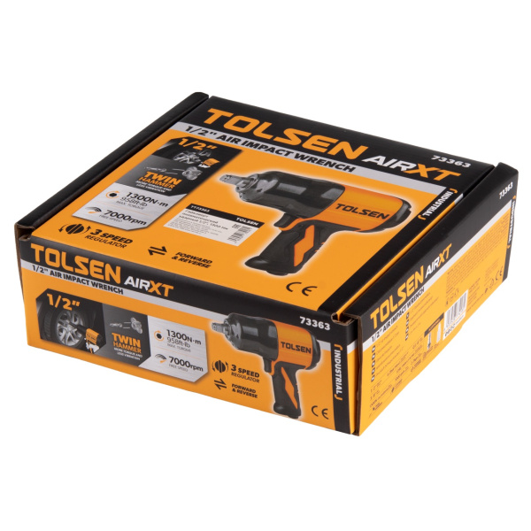 Гайковерт пневматический ударный TOLSEN TT73363 (1/2", 1300 НМ)