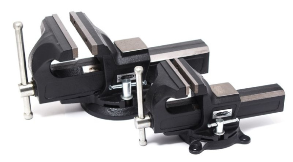 Тиски стальные поворотные с наковальней 3''-75мм