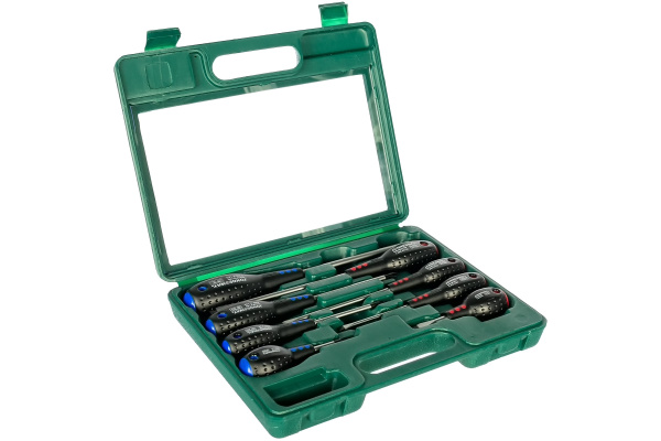 Набор отверток шлиц и крест JONNESWAY Full Star D04PP08S. 8 предметов