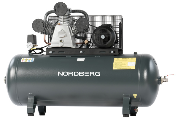 Компрессор поршневой с ременной передачей NORDBERG NCP300/950 (380В, ресив. 270л, 950л/мин)