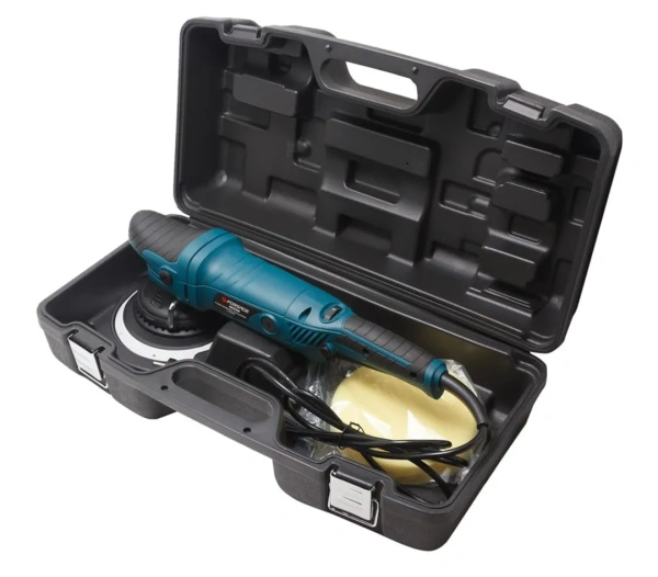 Полировальная машина электрическая (220V, 720W, 2100-5000 об/мин, диаметр круга-150мм), в кейсе