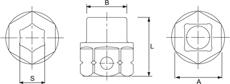 Головка торцевая ударная мини JTC 442822 (1/2", 22 мм, L=28 мм)
