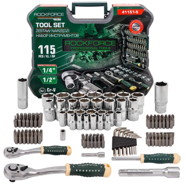 Набор инструментов 115пр. 1/4'', 1/2''(6гр.)