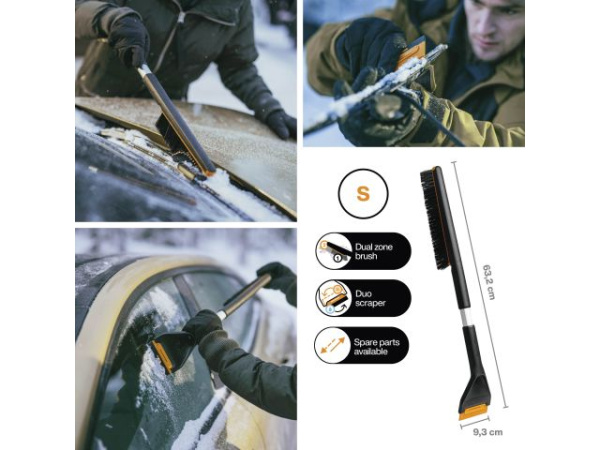 Щетка для снега 63см со скребком Plus FISKARS