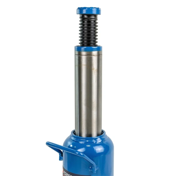 Домкрат гидравлический бутылочный, 20т (с предохранительным клапаном, минимальная высота: 245 мм, ход штока: 165 мм, ход винта: 60 мм, максимальная вы