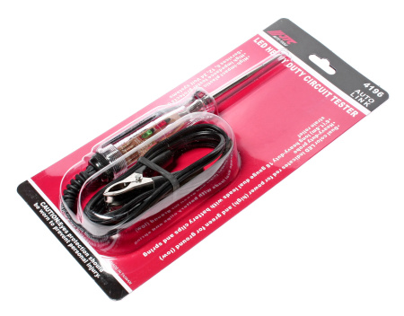 Тестер цепи с диодной индикацией усиленный JTC 4196 (6/12/24V, кабель 1,8 м)