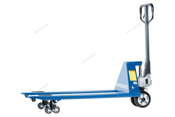 Тележка (Рохля) складская гидравлическая 2,5 т, усиленная, с резиновыми колесами NORDBERG N3901-25R