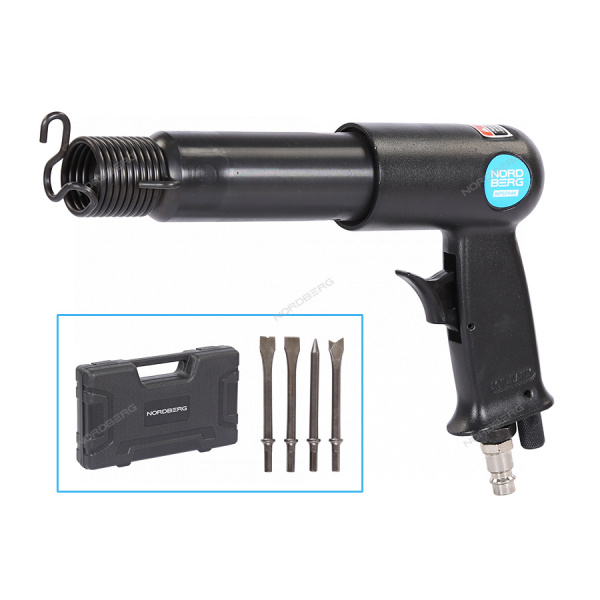 Пневмозубило NORDBERG NP5094K (250 мм, с комплектом насадок в кейсе)