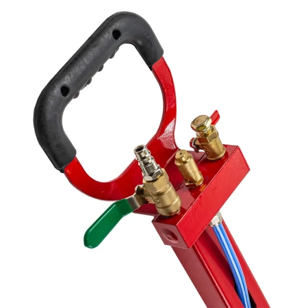 Домкрат подкатной пневматический 6т(6-12bar, h min 145мм, h max 440мм, 3 подушки, Ø320мм)