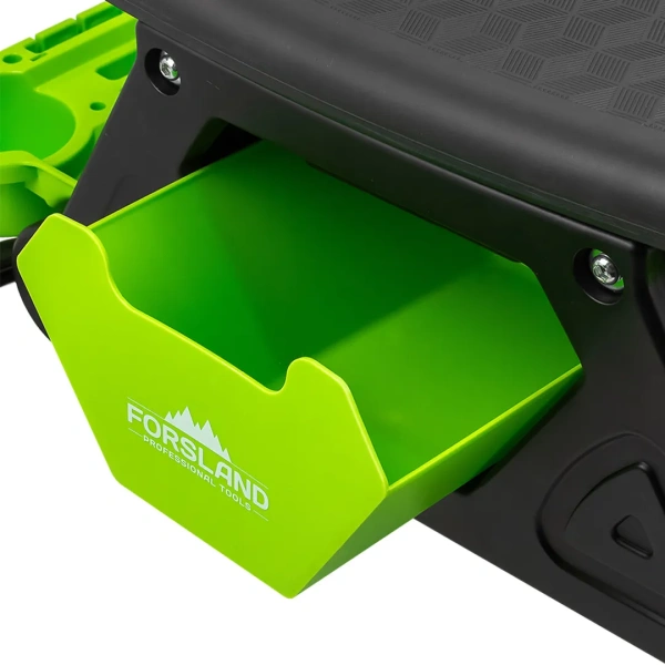 Стул пластиковый передвижной с выдвижным ящиком и пластиковыми ложементами (г/п 130кг, сиденье 450х250мм, ящик 225х210х125мм, ложемент 260х250х50мм)