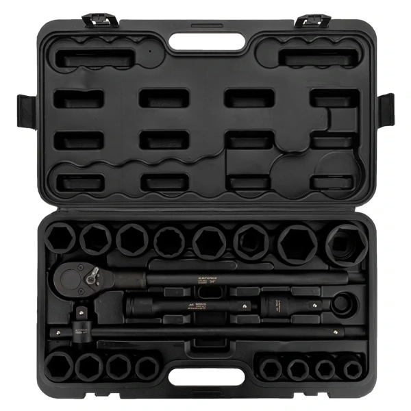 Набор инструментов ударных 21пр, 3/4''(6гр.)(17,19,21,22,24,27,30,32,34,35,36,36-12гр.,38,41,46,50мм), в метал. кейсе