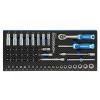 Набор головок NORDBERG 2296053T, 1/4" в ложементе, 53 предмета для тележки