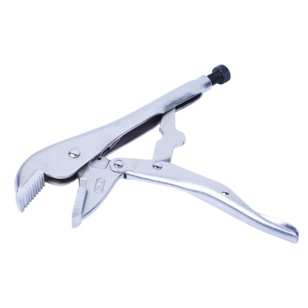 Зажим с фиксатором 180 мм, с прямыми губками KING TONY 6031-07R