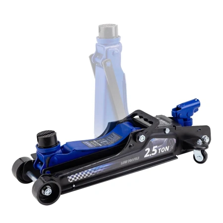 Домкрат подкатной гидравлический низкопрофильный с резиновой накладкой 2.5т (h min 85мм,h max 385)