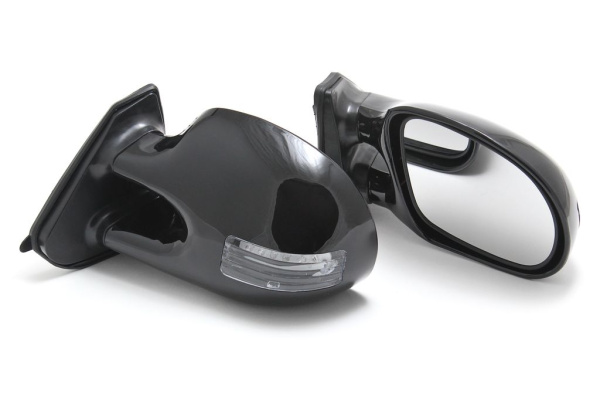 Зеркало внешнее/3252C черное с поворотами