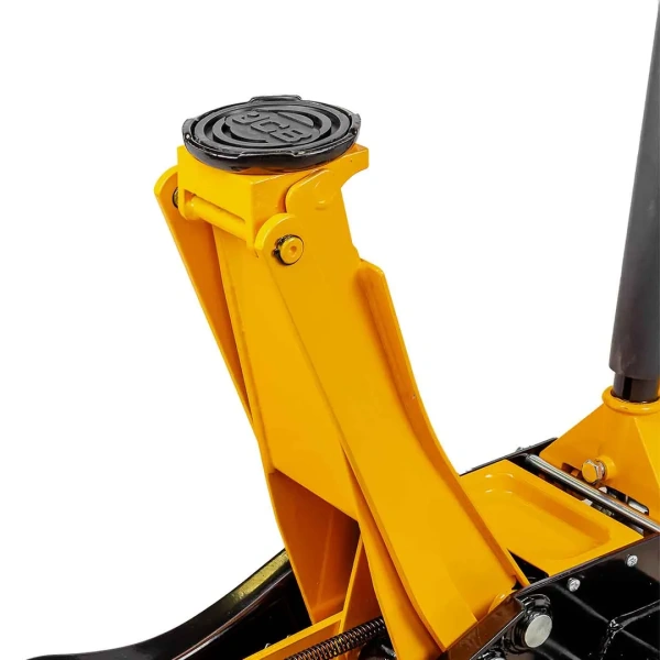 Домкрат подкатной гидравлический низкопрофильный двухпоршневой с резиновой накладкой 4т (h min 78мм, h max 500мм)