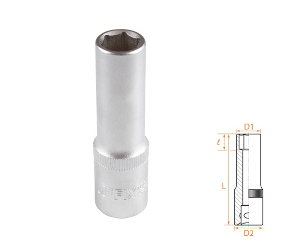 Головка торцевая глубокая шестигранная 1/2" 13 мм AFFIX AF00140013