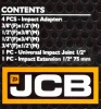 Набор адаптеров ударных 6пр(3/8''(F)x1/2''(M),1/2''(F)x3/8''(M),1/2''(F)x3/4''(M),3/4''(F)x1/2''(M),удлинитель 125мм, кардан 1/2''),в ложементе