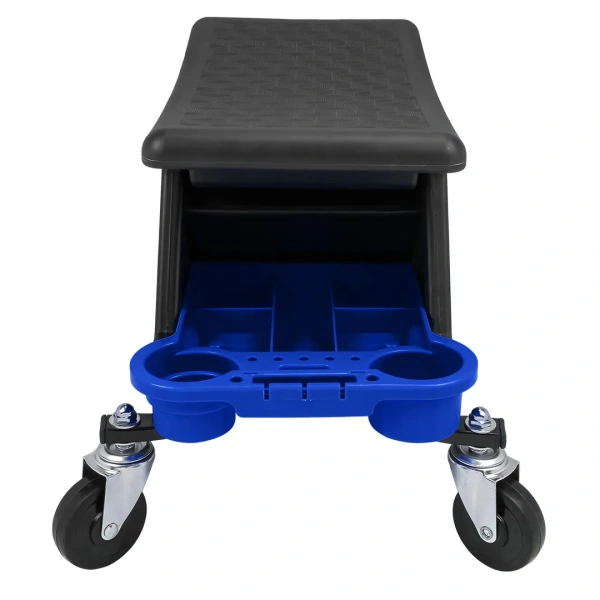 Стул пластиковый передвижной с выдвижным ящиком и пластиковыми ложементами (г/п 130кг, сиденье 450х250мм, ящик 225х210х125мм, ложемент 260х250х50мм)