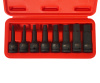 Набор бит-головок ударных JTC J408LH (1/2", HEX, H5-19 мм х 78 мм, 8 предметов в кейсе)