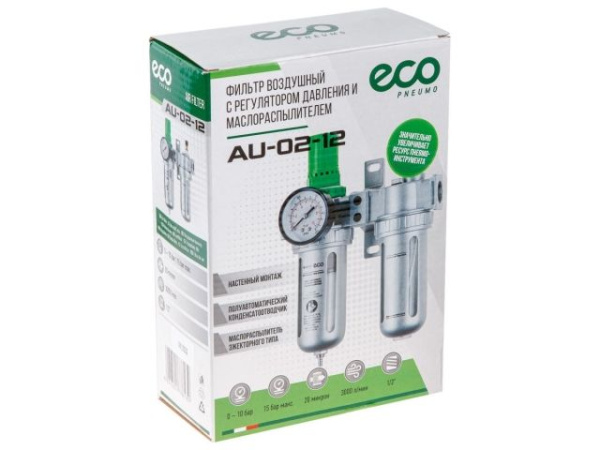 Фильтр воздушный ECO с регулятором давления и маслораспылителем (1/2")