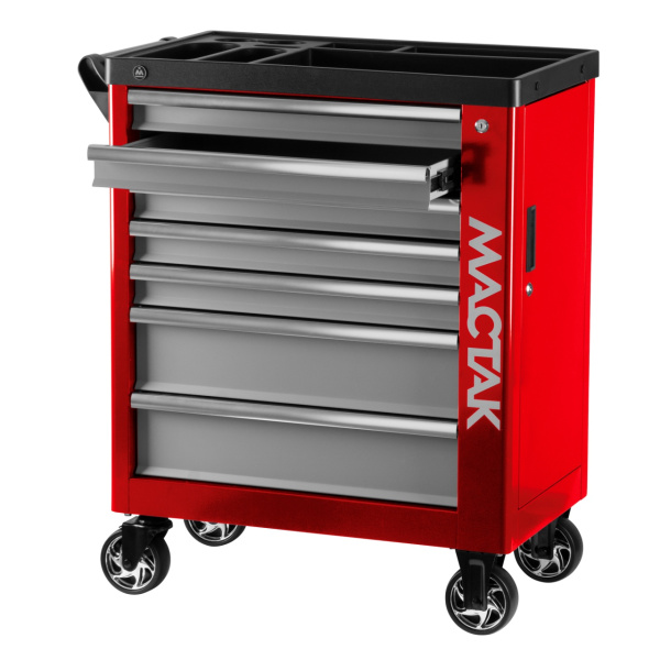Тележка инструментальная НОВА МАСТАК 521-07580R (7 выдвижных ящиков, красная)