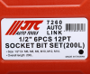 Набор головок с насадкой удлиненные JTC 7260 (1/2", в кейсе, 6 предметов, M6-M14)