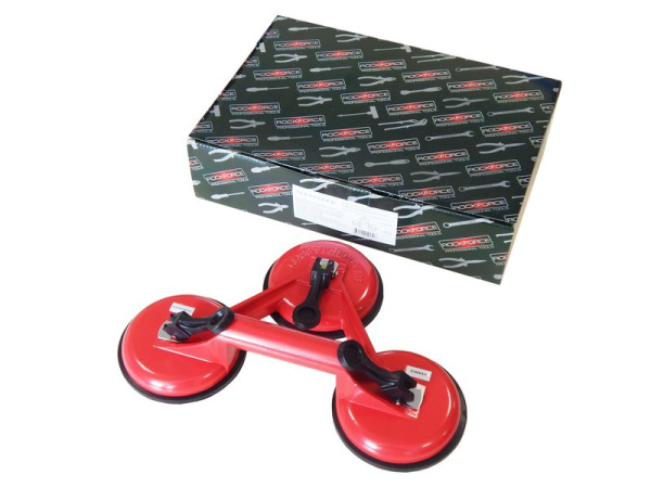 Съемник стекол трехзажимной с присосками (диам. 115мм, алюминий)