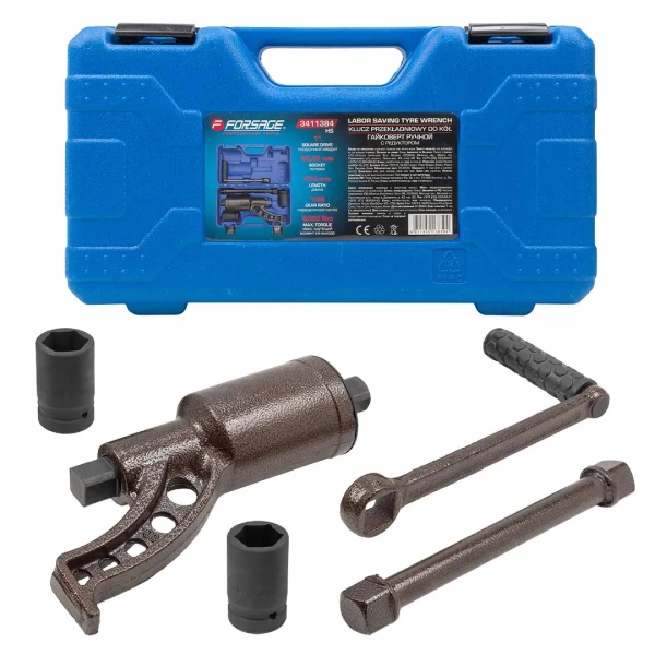 Гайковерт ручной с редуктором 1''(Головки-32мм и 33мм, длина-270мм, передаточное число 1:68, 6200 Н/м)