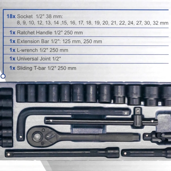 Набор инструментов 24пр. 1/2''6pt