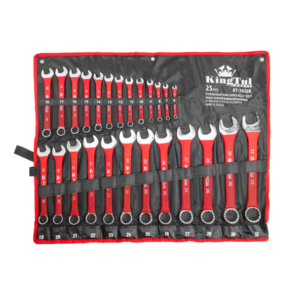 Набор ключей комбинированных 26пр. (6-28, 30, 32мм) на полотне