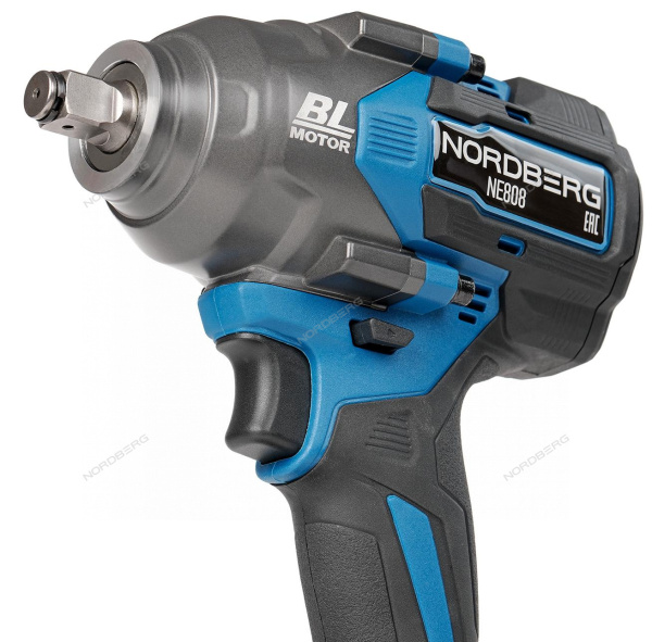 Гайковерт аккумуляторный NORDBERG NE808K (1/2", 20 В, 1000 Нм, 2 аккумулятора 4 A и зарядное устройство, в кейсе)