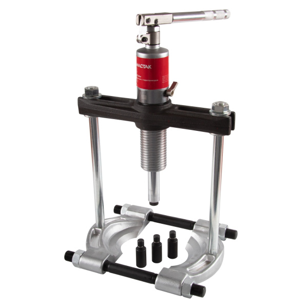 Съемник подшипников гидравлический 12 т до 290 мм сегментного типа с совмещенным насосом МАСТАК 104-19712