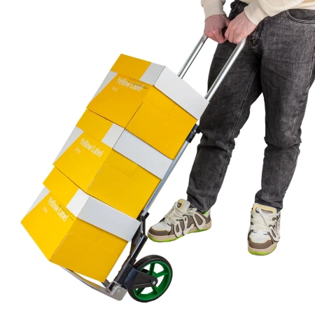 Тележка ручная складная с телескопической ручкой (г/п70кг,420х480х980мм-в разложенном полож.,255х480-рабочая площадка, 175мм-Ø колес)