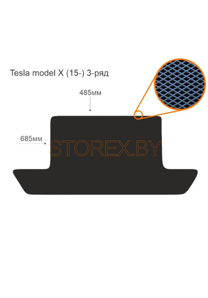 Tesla model X (15-) 3-ряд copy