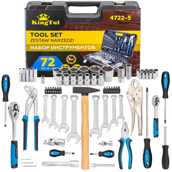 Набор инструмента 72пр.1/4'',1/2''( 6гр.)