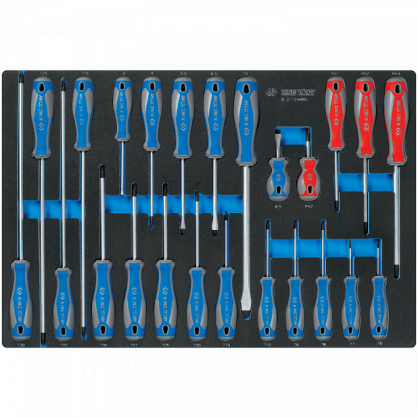 Набор отверток, ложемент, 24 предмета KING TONY 9-31124MRV